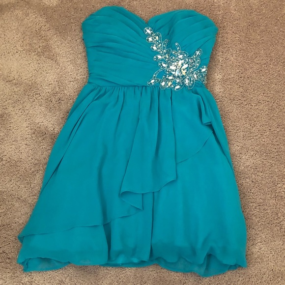 B. DARLIN Teal Homecoming Dress - Picture 1 of 4
